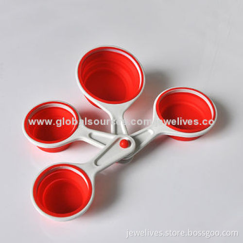 Silicone measuring cups, 4pcs, 100% food grade collapsible
